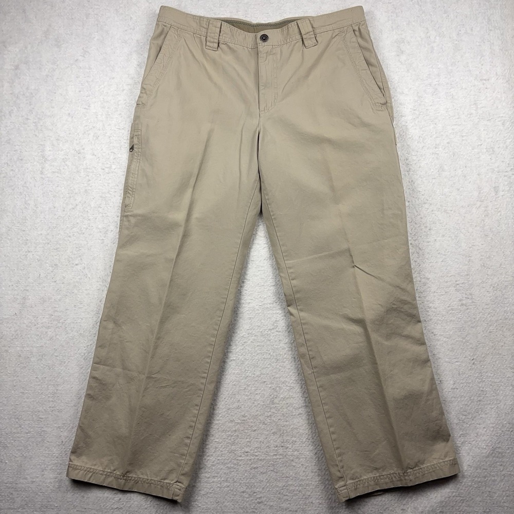 Columbia ROC Pants Men's 38x30 Pleated Tan Khaki Outdoors Hiking Gorpcore